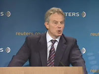 Tony Blair's lecture at Reuters (Source: Reuters)